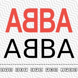 ABBA SVG ABBA PNG ABBA Digital ABBA Cricut ABBA ROCK MUSIC