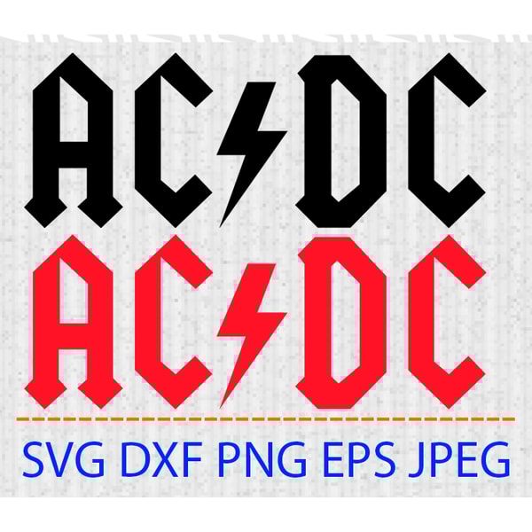 AC DC SVG AC DC PNG AC DC Digital AC DC Cricut AC DC ROCK | Inspire Uplift