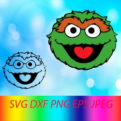 Cookie Monster SVG Cookie Monster PNG Cookie Monster Oscar the Grouch svg