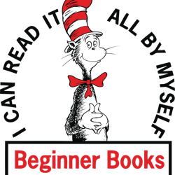 I Can Read It All By Myself Beginner Book Svg, Dr Seuss Svg, Dr. Seuss Clipart, Cat In The Hat Svg, Digital download