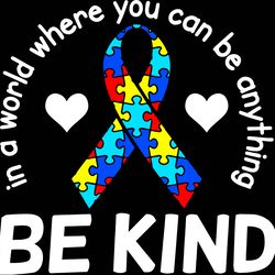 Be Kind Autism Awareness Svg, Autism Puzzle Piece Logo Svg, Autism Awareness Svg File Cut Digital Download-1