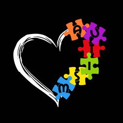 Heart Autism Awareness Svg, Autism Heart Svg, Autism Puzzle Piece Logo Svg, Autism Awareness Svg, Digital Download