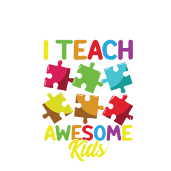 I Teach Awesome Autism Awareness Svg, Autism Svg, Awareness Svg, Autism logo Svg, Autism Heart Svg, Digital download