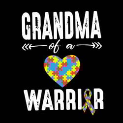 grandma warrior autism awareness svg, autism svg, awareness svg, autism logo svg, autism heart svg, digital download