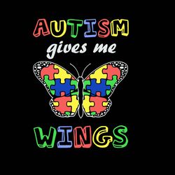 Gives Me Wings Autism Awareness Svg, Autism Svg, Awareness Svg, Autism logo Svg, Autism Heart Svg, Digital download