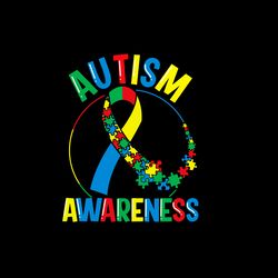 Colorful Autism Awareness Day Puzzle Ribbon Svg, Autism Svg, Awareness Svg, Autism logo Svg, Digital download