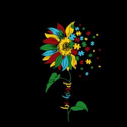 be kind autism sunflower svg, autism svg, awareness svg, autism logo svg, autism heart svg, digital download
