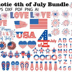 American Patriotic 4th of July Bundle, 4th of July Bundle Svg, 4th of July Svg, 4th of July logo Svg, Digital download