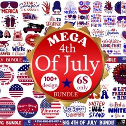 Mega 4th of July Svg Bundle, 4th of July Bundle Svg, 4th of July Svg, Happy 4th of July Svg, Digital download