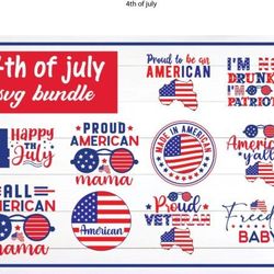 4th of July SVG Bundle, 4th of July Bundle Svg file, 4th of July Svg, Happy 4th of July logo Svg Digital download