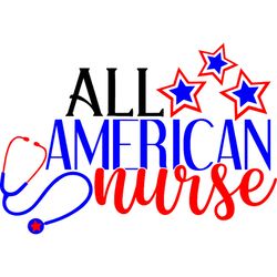 All American Nurse Svg, 4th of July Svg, Fourth of july svg, Happy 4th of July Svg, Digital download-3