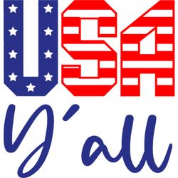 USA Y'all svg, American Flag svg, 4th of July Svg, Fourth of july svg, Happy 4th of July Svg, Digital download