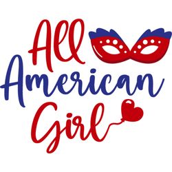 All american Girl Svg, 4th of July Svg, Fourth of july svg, Happy 4th of July Svg, Digital download