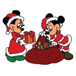 Mickey And Minnie Mouse Christmas SVG, Merry Christmas Svg, Winter svg, Santa SVG, Holiday Svg Cut File for Cricut