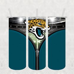 Jacksonville Jaguars Zipper Tumbler Wrap PNG, NFL Tumbler Png, Tumbler Wrap, Skinny Tumbler 20oz Design Digital Download