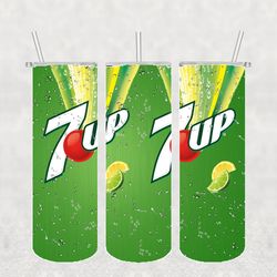 7up Drink Tumbler Wrap PNG, Soda Drink Brands Tumbler Png, Tumbler Wrap, Skinny Tumbler 20oz Design Digital Download