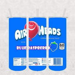 airheads sour blue tumbler wrap png, candy tumbler png, tumbler wrap, skinny tumbler 20oz design digital download