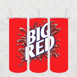 Big Red Soda Tumbler Wrap PNG, Candy Tumbler Png, Tumbler Wrap, Skinny Tumbler 20oz Design Digital Download