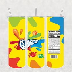 gushers tumbler wrap png, candy tumbler png, tumbler wrap, skinny tumbler 20oz design digital download