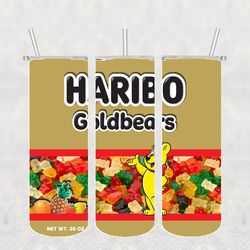 Haribo Tumbler Wrap PNG, Candy Tumbler Png, Tumbler Wrap, Skinny Tumbler 20oz Design Digital Download
