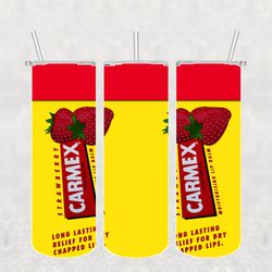 Strawberry Carmex Tumbler Wrap PNG, Candy Tumbler Png, Tumbler Wrap, Skinny Tumbler 20oz Design Digital Download
