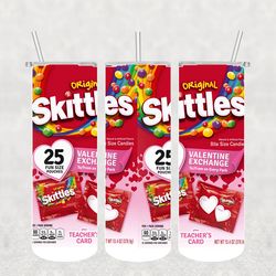 Valentines Skittles Tumbler Wrap PNG, Candy Tumbler Png, Tumbler Wrap, Skinny Tumbler 20oz Design Digital Download
