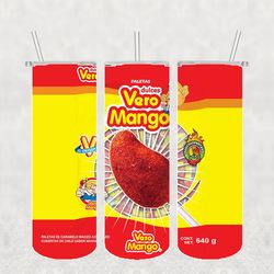 Vero Mango Tumbler Wrap PNG, Candy Tumbler Png, Tumbler Wrap, Skinny Tumbler 20oz Design Digital Download