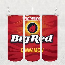 Wrigleys Big Red Tumbler Wrap PNG, Candy Tumbler Png, Tumbler Wrap, Skinny Tumbler 20oz Design Digital Download