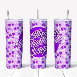 Purple Happy Valentine Tumbler Wrap PNG,Valentine Tumbler Png, Tumbler Wrap, Skinny Tumbler 20oz Design Digital Download