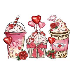 I Love You Valentine Coffee PNG, Valentine Coffee Png, Valentine Png, Latte Drink Png, Love XOXO Png, Latte Iced Png