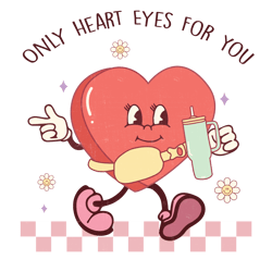 Only Hearts Yes For You PNG, Retro Valentine Png,Valentine Png, Pink Valentine Png, Love XOXO Png, Funny Valentine Png