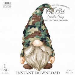 Military Gnome Clip Art. Gnome PNG. Gnomes Graphics. Gnome Digital Download. Gnome Images. Army.
