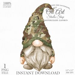 Military Gnome Clip Art. Gnome Images. Gnome PNG. Army. Gnomes Graphics. Gnome Digital Download.