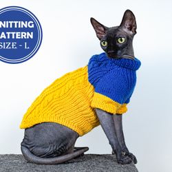 Sphynx Cozy Jumper Size L Knitting Pattern PDF