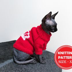 Kitten Sweater Princess With Crown Size XS Knittig Pattern PDF