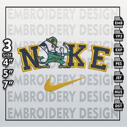NCAA Embroidery Files, Nike Notre Dame Fighting Irish Embroidery Designs, Machine Embroidery Files, NCAA Fighting Irish