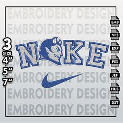 NCAA Embroidery Files, Nike Duke Blue Devils Embroidery Designs, Machine Embroidery Files, NCAA Duke Blue Devils
