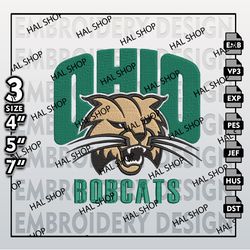 Ohio Bobcats Embroidery Files, NCAA Logo Embroidery Designs, NCAA Bobcats, Machine Embroidery Designs