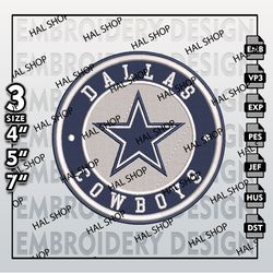 NFL Dallas Cowboys Machine Embroidery, Embroidery Files, NFL Dallas Embroidery, NFL Dallas Cowboys logo embroidery desig