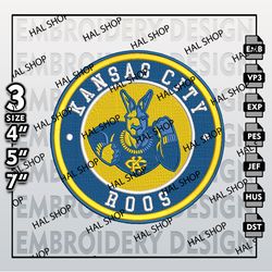 NCAA Kansas City Roos Embroidery Designs, NCAA Logo Embroidery Files, Kansas City Roos Machine Embroidery Design