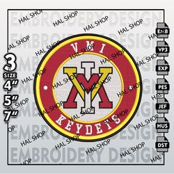 NCAA VMI Keydets Embroidery Designs, NCAA Logo Embroidery Files, VMI Keydets Machine Embroidery Design