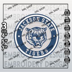 NCAA Jackson State Tigers Embroidery Designs, NCAA Logo Embroidery Files,Jackson State Tigers Machine Embroidery Designs