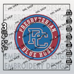 NCAA Presbyterian Blue Hose Embroidery Designs, NCAA Logo Embroidery Files, Blue Hose Machine Embroidery Designs