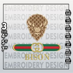 NCAA Howard Bison Embroidery Files, NCAA Gucci Howard Bison Embroidery Design, NCAA Machine Embroider