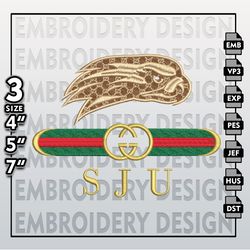 NCAA Saint Josephs Hawks Gucci Embroidery Files, NCAA Josephs Hawks Embroidery Design, NCAA Machine Embroider