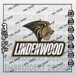 NCAA Logo Embroidery Files, Lindenwood Lions Embroidery Designs, NCAA Lindenwood, Machine Embroidery Pattern