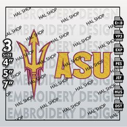 Arizona State Sun Devils Embroidery Files, NCAA Logo Embroidery Designs, NCAA Sun Devils, Machine Embroidery Designs.