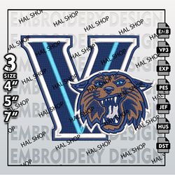 Villanova Wildcats Embroidery Designs, NCAA Logo Embroidery Files, NCAA Villanova Machine Embroidery Pattern.