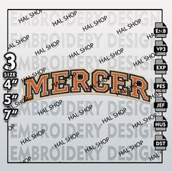 Mercer Bears Embroidery Designs, NCAA Logo Embroidery Files, NCAA Mercer Bears Football embroidery pattern