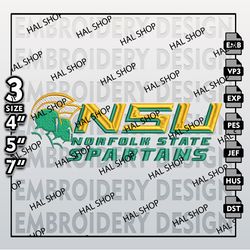 NCAA Norfolk State Spartans Embroidery File, 3 Sizes, 6 Formats, NCAA Machine Embroidery Design, Instand Download